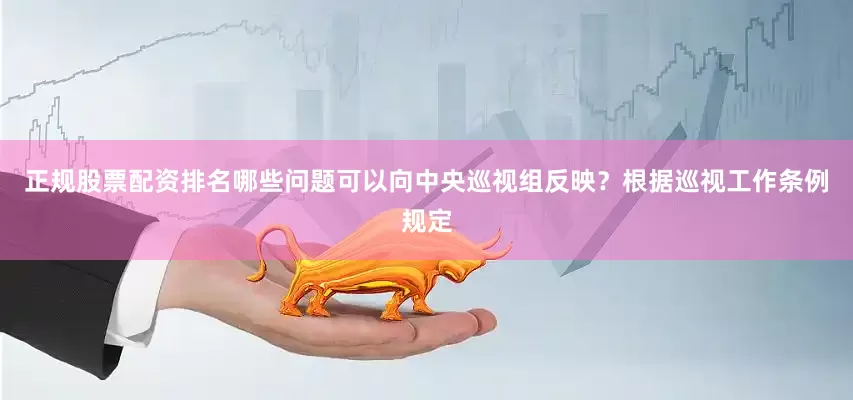 正规股票配资排名哪些问题可以向中央巡视组反映？根据巡视工作条例规定