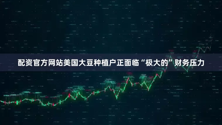 配资官方网站美国大豆种植户正面临“极大的”财务压力